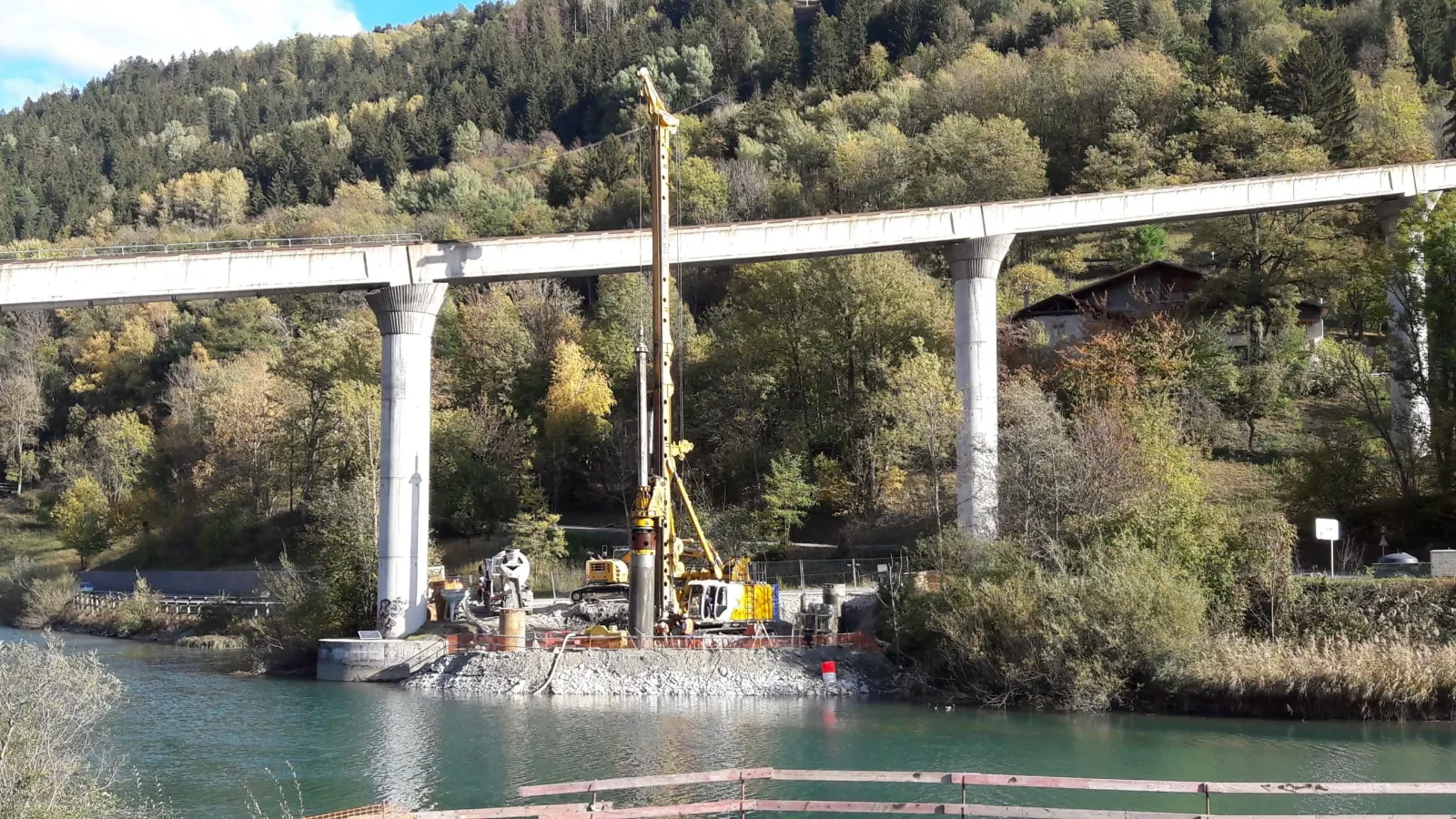 Construction du Pont de Montrigon